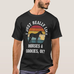 Camiseta Eu Só Gosto Muito de Cavalos e Biscoitos Cavalos