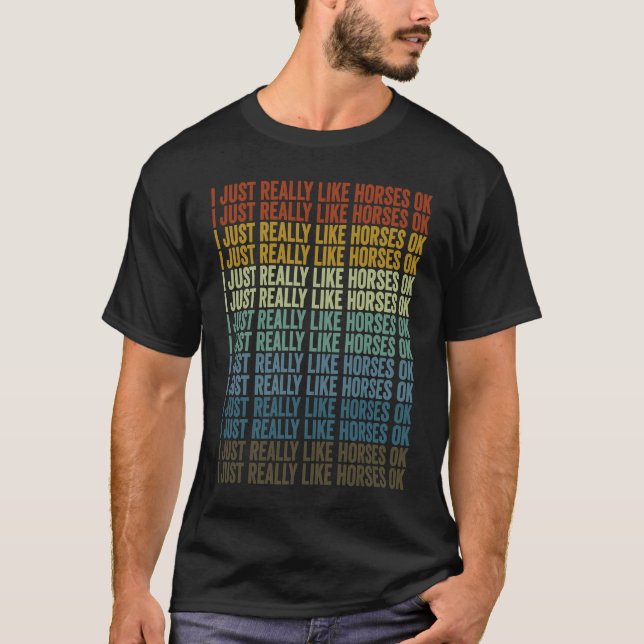 Camiseta Eu Só Gosto Muito de Cavalos Ok Cavaleiro de Caval (Frente)