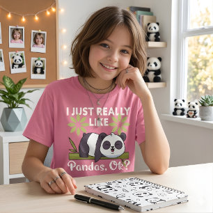Camiseta Eu Só Gosto Muito de Pandas OK Animal Engraçado Fo