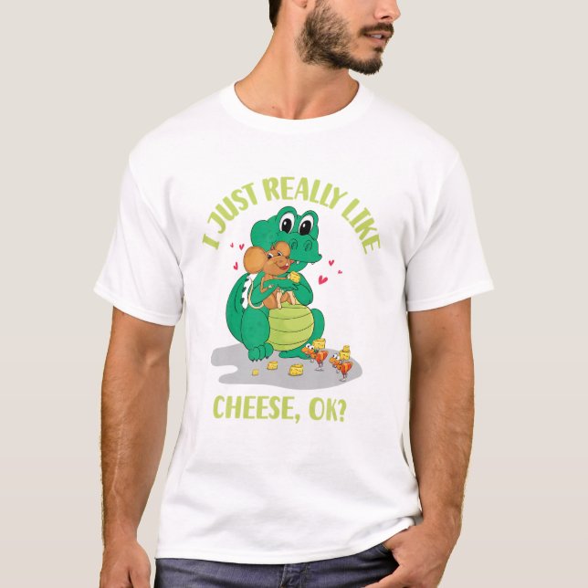 Camiseta Eu Só Gosto Muito De Queijo OK (Frente)