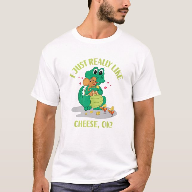 Camiseta Eu Só Gosto Muito De Queijo OK (Frente)