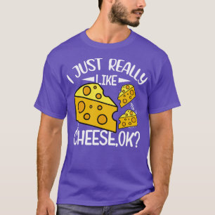 Camiseta Eu Só Gosto Muito De Queijo Ok Queijo Engraçado Fo