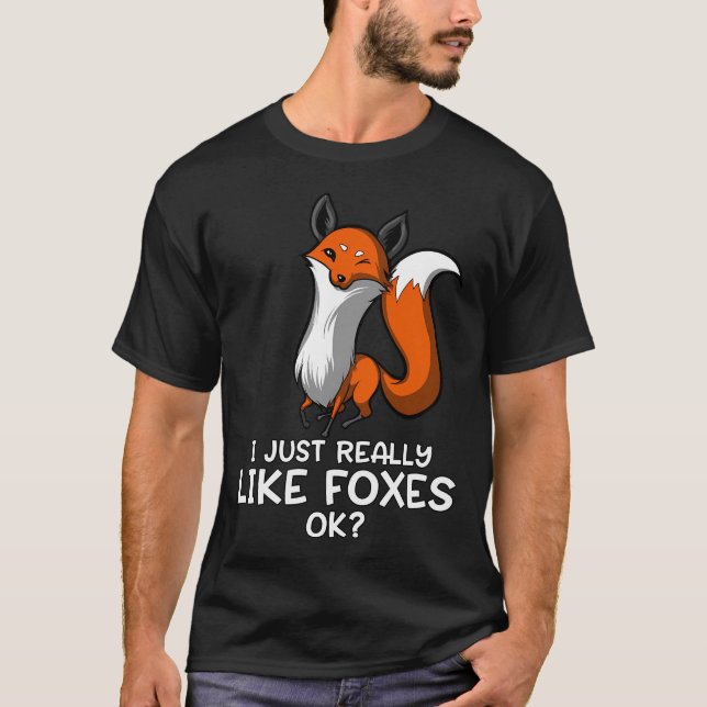 Camiseta Eu Só Gosto Muito de Raposas OK? (Frente)