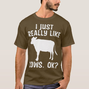 Camiseta Eu Só Gosto Muito De Vacas, Ok, Façora Muito Engra