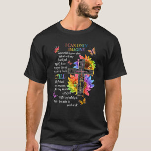 Camiseta Eu Só Imagino Fé Fé Cruzar Deus Amo