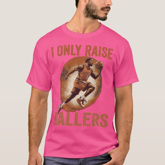 Camiseta Eu Só Levanto Ballers Basquete Mãe - Basquete P (Frente)
