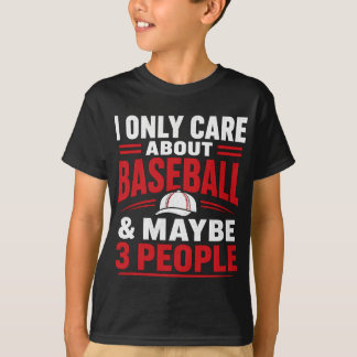 Camiseta Eu Só Me Importo Com Beisebol Citação Engraçada