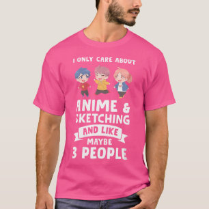 Camiseta Eu Só Me Importo Com Desenho De Anime Anime