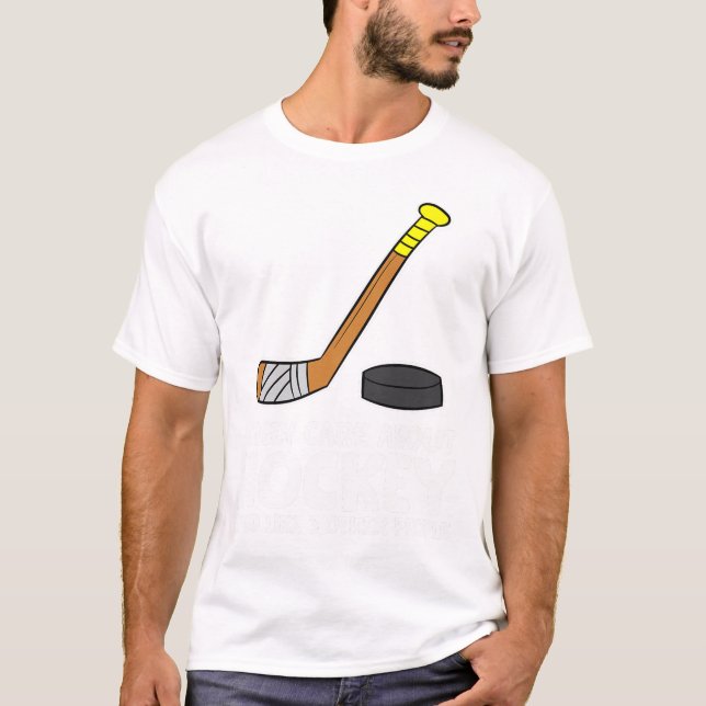 Camiseta Eu só me importo com hóquei e talvez umas 3 pessoa (Frente)