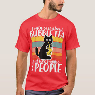 Camiseta Eu só me importo com o Chá de Bolha e talvez 3 Pes