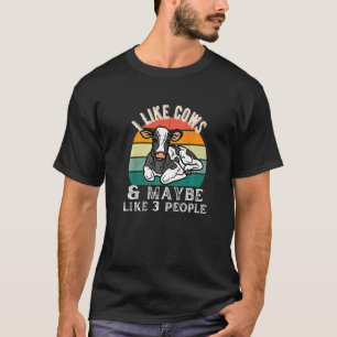 Camiseta Eu Só Me Importo Com Vaca E Talvez 3 Pessoas Pun