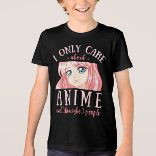 Camiseta Eu Só Me Preocupo Com Animes E Talvez 3 Pessoas