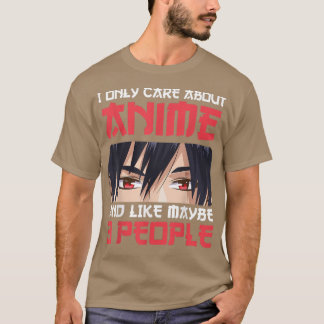 Camiseta Eu Só Me Preocupo Com Animes E Talvez Com 3 Pessoa
