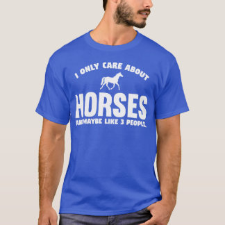 Camiseta Eu Só Me Preocupo Com Cavalos Engraçados Com Caval