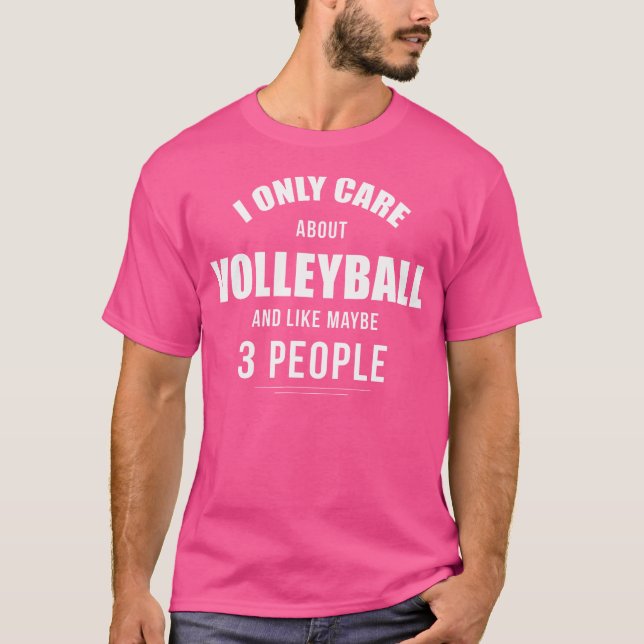 Camiseta Eu Só Me Preocupo Com Esportes Engraçados De Volei (Frente)