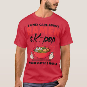 Camiseta Eu Só Me Preocupo Com Ramen & K-pop Coreia Do Sul 