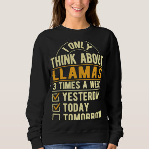 Camiseta Eu Só Penso Em Lhamas Alpaca Humor Llama