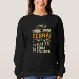 Camiseta Eu Só Penso Em Zebras Animais Selvagens Humor
