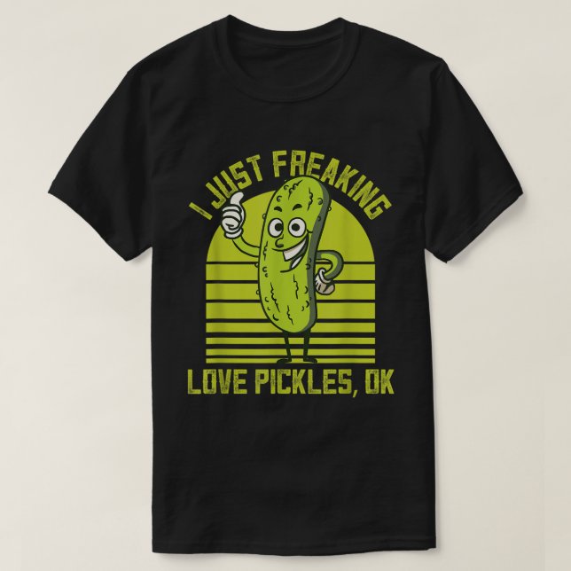 Camiseta Eu Só Pickles De Amor Ok Picles De Pepino (Frente do Design)