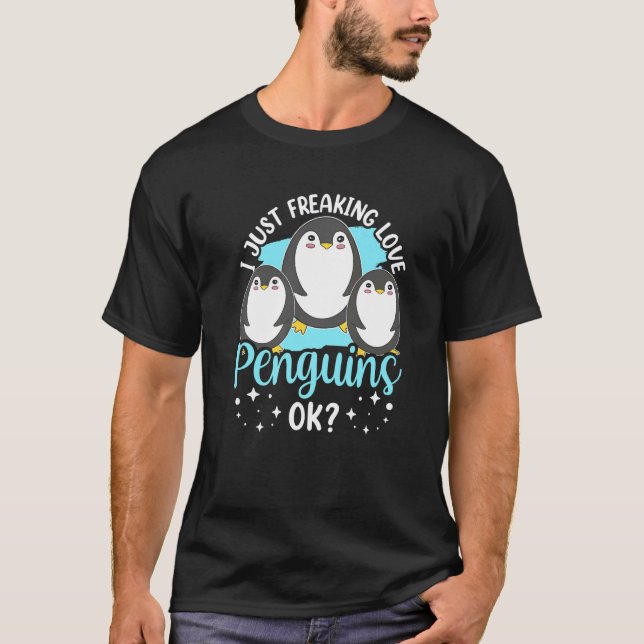 Camiseta Eu Só Pinguins De Amor Ok Pinguim Animal Cu (Frente)