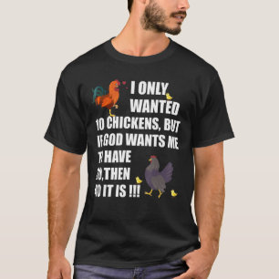 Camiseta Eu Só Queria 10 Galinhas Mas Se Deus Engraçado T