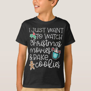 Camiseta Eu só quero assistir a filmes de natal, assar bis