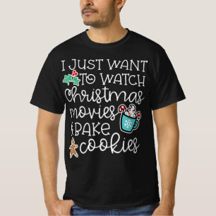Camiseta Eu só quero assistir a filmes de natal, assar bis