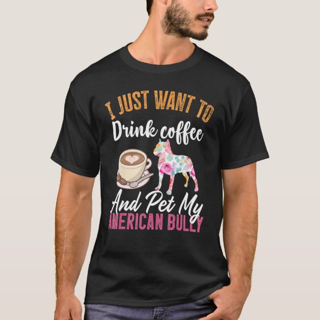 Camiseta Eu só quero beber café e comer meu americano (Frente)