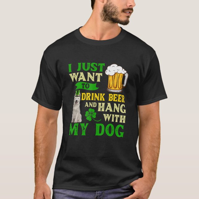 Camiseta Eu Só Quero Beber Cerveja E Aguentar Com Berger Bl (Frente)