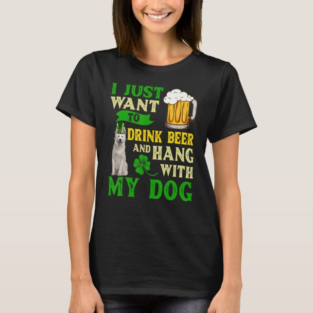 Camiseta Eu Só Quero Beber Cerveja E Aguentar Com Berger Bl (Frente)
