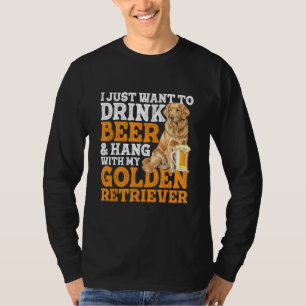 Camiseta Eu Só Quero Beber Cerveja E Aguentar Com Ouro Retr