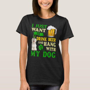 Camiseta Eu Só Quero Beber Cerveja E Ficar Com Meu Maltês