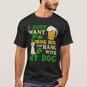 Camiseta Eu Só Quero Beber Cerveja E Ficar Com Meu Morkie