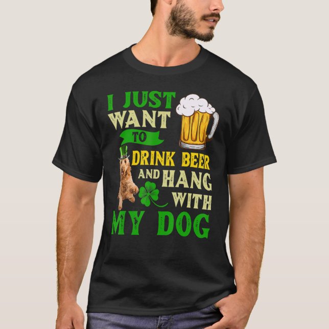 Camiseta Eu Só Quero Beber Cerveja E Prender Com Meu Golden (Frente)