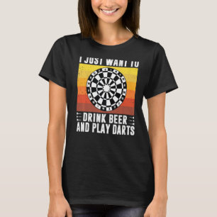 Camiseta Eu Só Quero Beber Cerveja E Tocar Darts Arrow Dar
