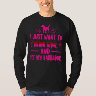 Camiseta Eu Só Quero Beber Vinho E Pôr Minha Mag De Labrado