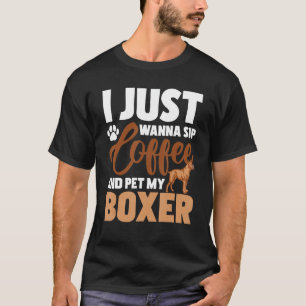 Camiseta Eu Só Quero Café E Colocar Minha Caixa - Cachorro 