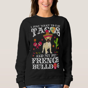 Camiseta Eu Só Quero Comer Tacos E Comer Meu Bulldog Francê