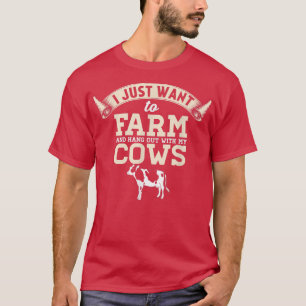 Camiseta Eu Só Quero Fazenda E Sair Com As Minhas Vacas