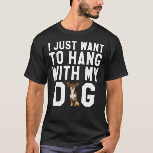 Camiseta Eu Só Quero Ficar Com Meu Cachorro Brown Chihuahua