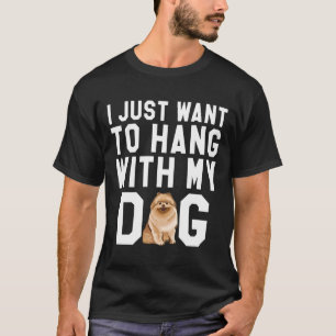 Camiseta Eu Só Quero Ficar Com Meu Cachorro Pomerano