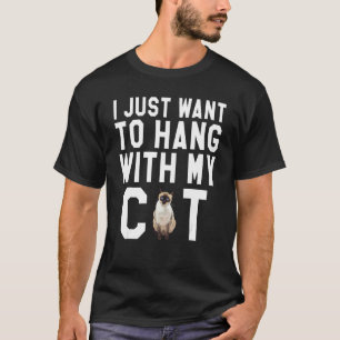 Camiseta Eu Só Quero Ficar Com Meu Gato Siames