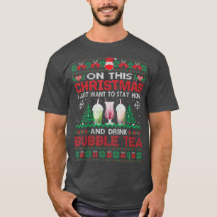 Camiseta Eu Só Quero Ficar Em Casa E Beber Bolha Chri.