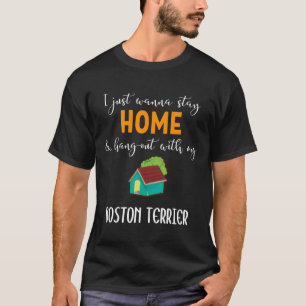 Camiseta Eu Só Quero Ficar Em Casa E Sair Com Meu Boston