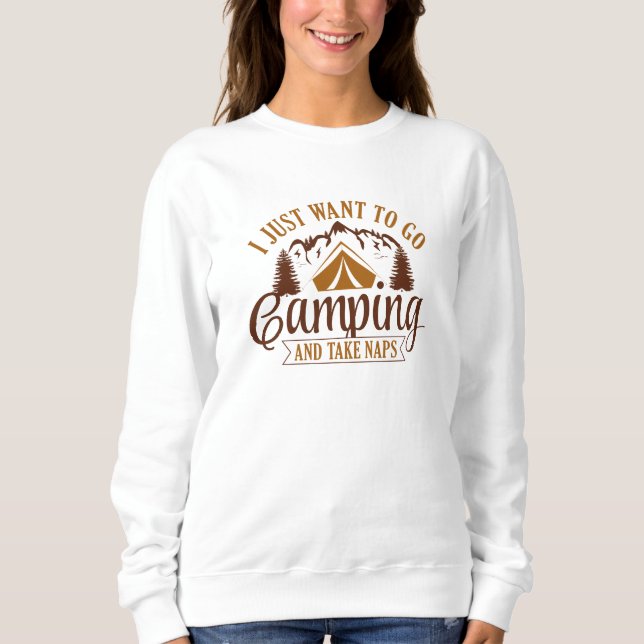 Camiseta Eu Só Quero Ir Acampar E Tirar Soneca (Frente)