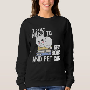 Camiseta Eu Só Quero Ler Livros E Gatos De Pet