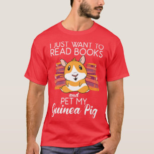 Camiseta Eu só quero ler livros e mascar minha Guiné