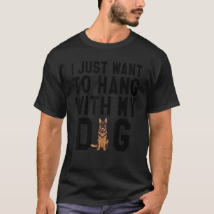 Camiseta Eu Só Quero Passar o Tempo com Meu Cachorro Pastor