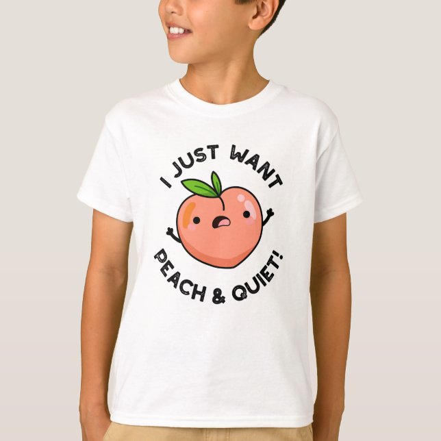 Camiseta Eu Só Quero Pêssego E Fruta Engraçada. (Frente)