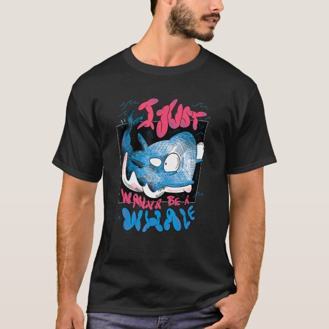 Camiseta Eu só quero ser uma baleia (Frente)